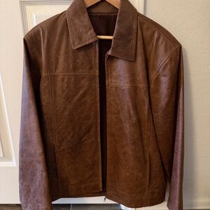 Dalla Fontana (Argentina) Brown Leather Jacket (Medium)